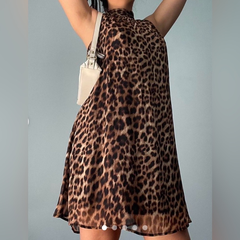 Tommy Hilfiger Brown Leopard Print Mini Dress